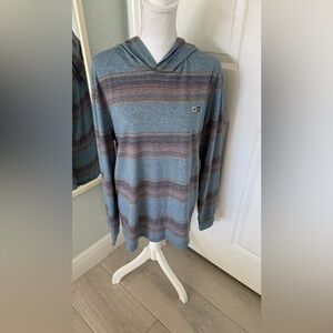 Salty‎ Crew "Outskirts UV" Hooded Sweatshirt (Slate Heather) Sz L